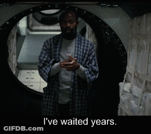 Man In Blue Plaid Shirt I've Waited Years GIF