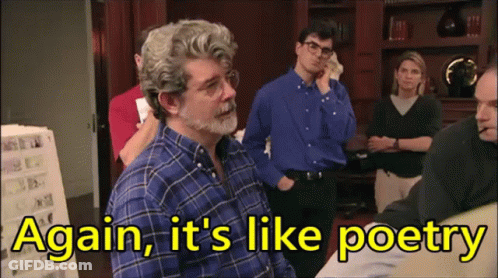 Man In Blue Plaid Shirt Says Again It's Like Poetry GIF