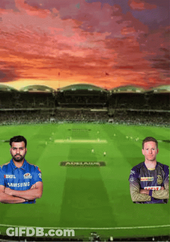 Man In Blue Samsung Shirt Next To Another Man GIF