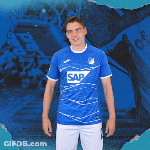 Man In Blue Sap Shirt GIF