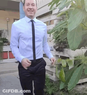 Man In Blue Shirt And Black Tie GIF