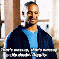 Man In Blue Shirt And Jacket Says That's Wassup No Doubt Diggity GIF