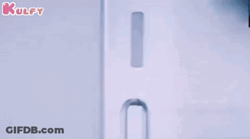 Man In Blue Shirt And Red Tie Peeking GIF