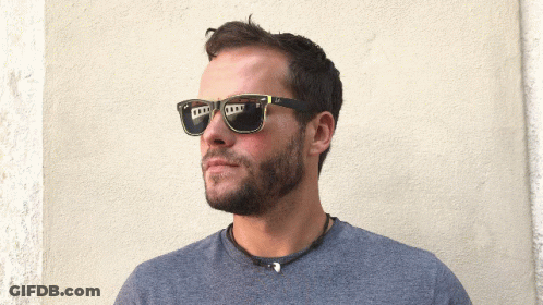 Man In Blue Shirt And Sunglasses GIF