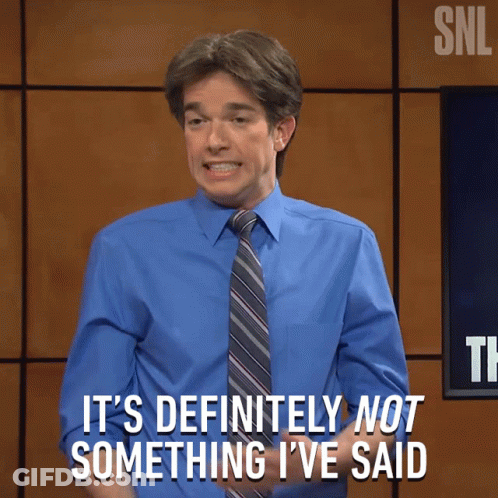 Man In Blue Shirt And Tie Says It's Definitely Not Something I've Said GIF