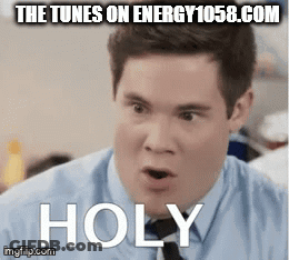 Man In Blue Shirt And Tie Surprised Saying Holy GIF