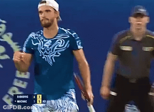 Man In Blue Shirt And White Hat GIF
