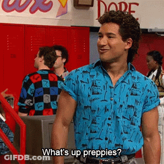 Man In Blue Shirt Asking What's Up Preppies GIF