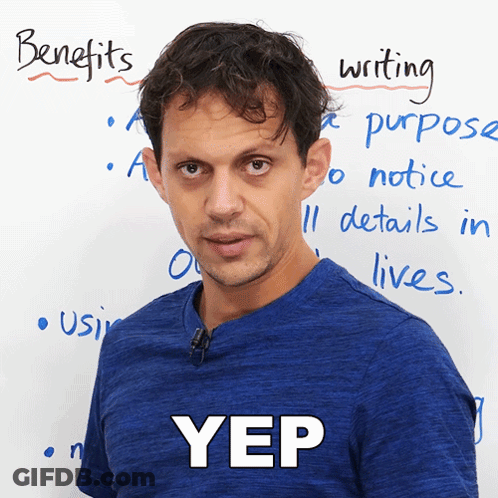 Man In Blue Shirt Benefits GIF