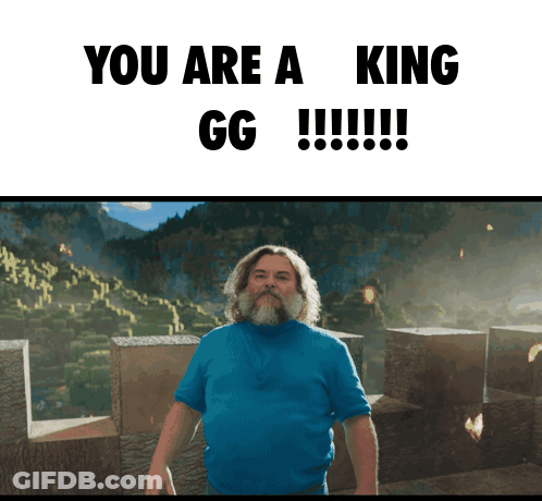 Man In Blue Shirt By Mountain Saying You Are A King GG GIF