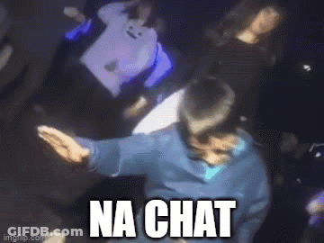 Man In Blue Shirt Dancing Na Chat GIF