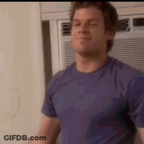 Man In Blue Shirt Eyes Closed By Air Conditioner GIF