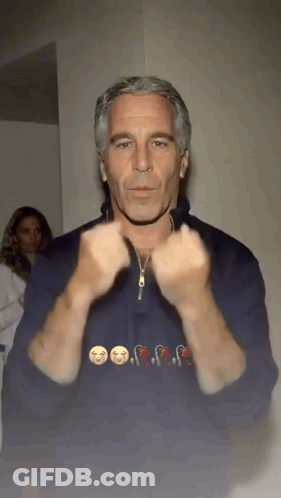 Man In Blue Shirt Flipping Off GIF