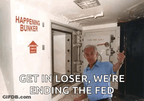 Man In Blue Shirt Giving Middle Finger At Bunker GIF