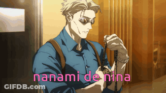 Man In Blue Shirt Holding Paper Saying Nanami De Nina GIF