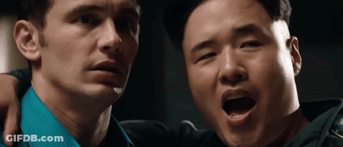 Man In Blue Shirt Hugging Another Man GIF