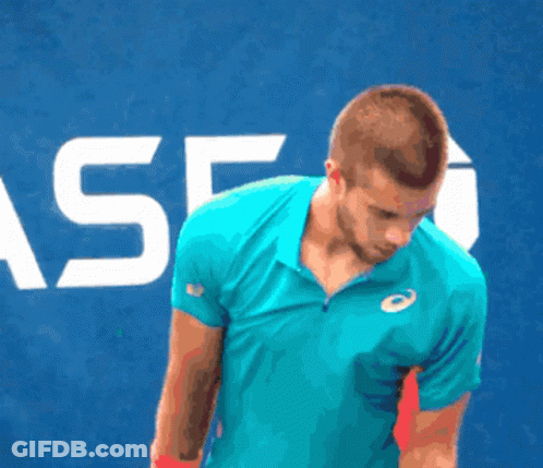 Man In Blue Shirt In Front Of ASF Letters GIF