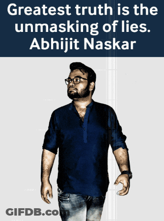Man In Blue Shirt In Front Of Quote GIF