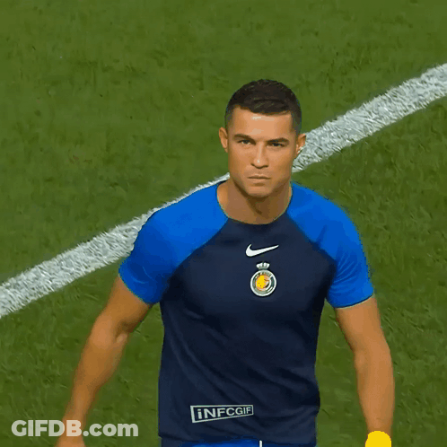 Man In Blue Shirt Infcgif Soccer Field GIF