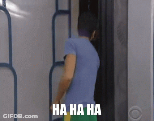 Man In Blue Shirt Laughing Ha Ha Ha GIF