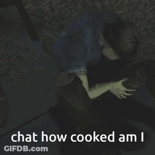 Man In Blue Shirt Laying Down Chat How Cooked Am I GIF