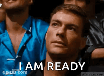 Man In Blue Shirt Looking Up GIF