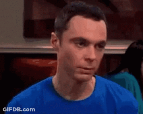 Man In Blue Shirt Making A Face GIF