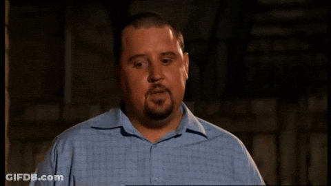 Man In Blue Shirt Making Funny Face GIF