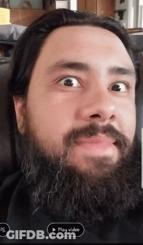 Man In Blue Shirt Making Funny Face GIF
