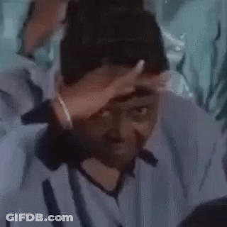 Man In Blue Shirt Making Funny Face GIF