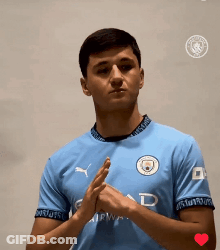 Man In Blue Shirt Manchester City GIF