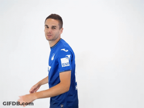 Man In Blue Shirt Number 20 GIF