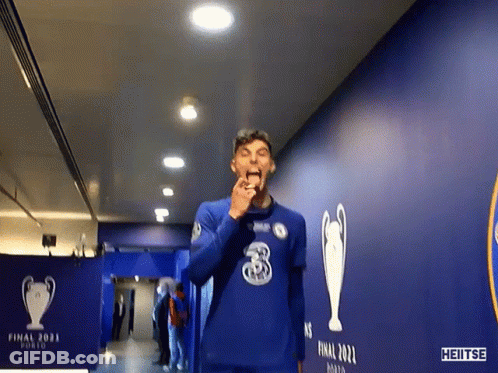 Man In Blue Shirt Number 3 GIF