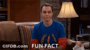 Man In Blue Shirt On Couch With Fun Fact GIF