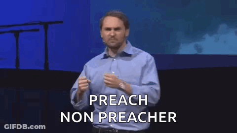 Man In Blue Shirt Preach Non Preacher Speech GIF
