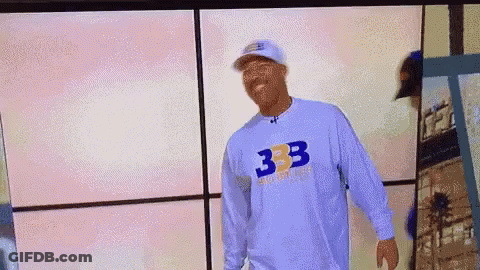 Man In Blue Shirt Saying 333 GIF