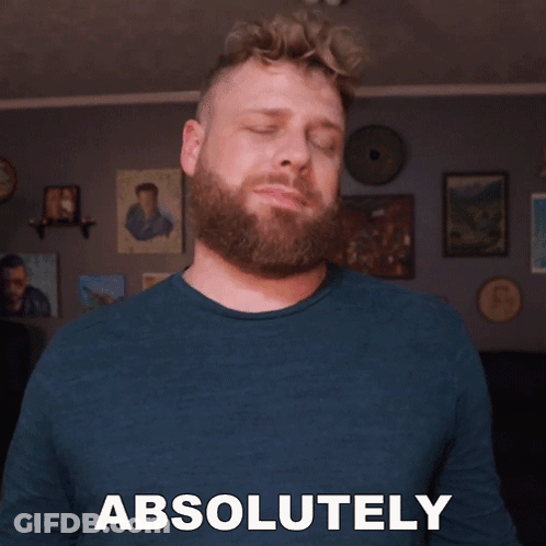 Man In Blue Shirt Saying Absolutely GIF
