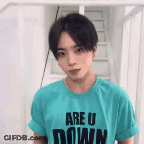 Man In Blue Shirt Saying Are U Down GIF