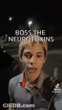 Man In Blue Shirt Saying Boss The Neurotoxins GIF