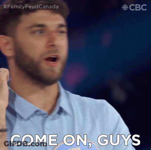 Man In Blue Shirt Saying Come On Guys GIF