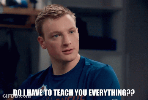 Man In Blue Shirt Saying Do I Have To Teach You GIF
