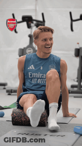 Man In Blue Shirt Saying Emirates Fly Better GIF