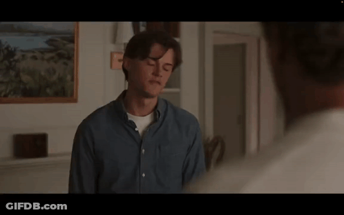 Man In Blue Shirt Saying F*ck School GIF