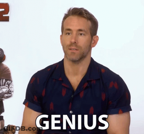 Man In Blue Shirt Saying Genius GIF