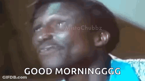 Man In Blue Shirt Saying Good Morning GIF