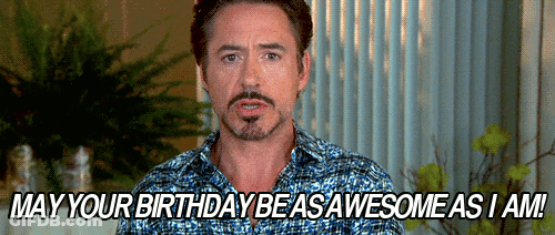 Man In Blue Shirt Saying Happy Birthday GIF