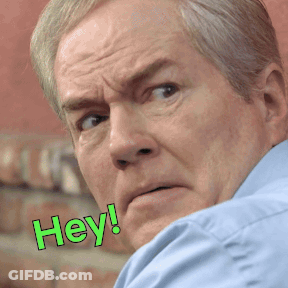 Man In Blue Shirt Saying Hey GIF
