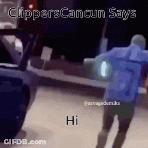 Man In Blue Shirt Saying Hi GIF