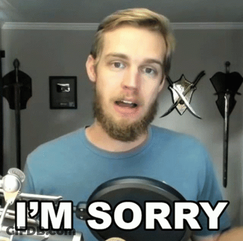 Man In Blue Shirt Saying I'm Sorry GIF
