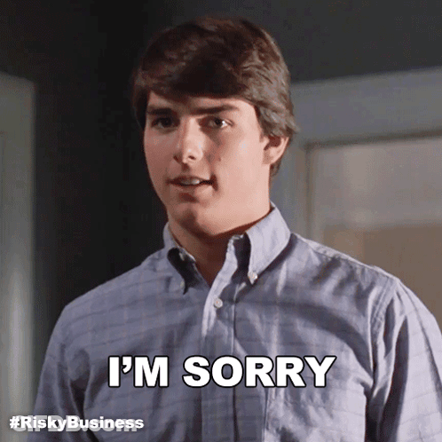 Man In Blue Shirt Saying I'm Sorry GIF